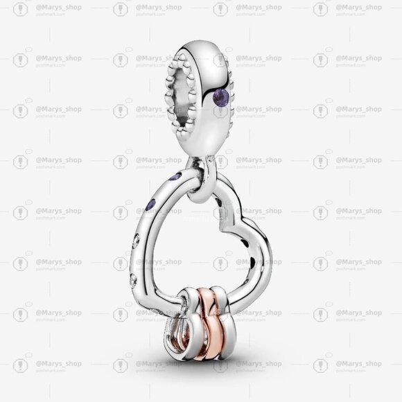 Pandora Heart Full of Hearts Dangle Charm|Two-tone - Picture 1 of 2
